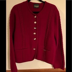 Vintage Geiger Collection Made in Austria Button Front Pure Wool Jacket